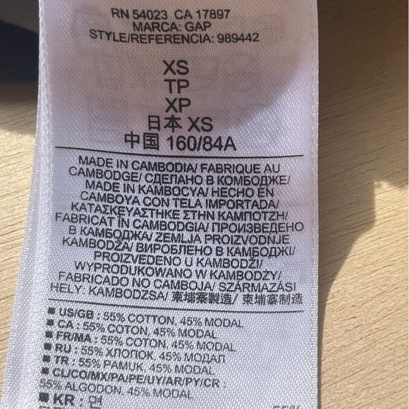 Vintage Gap Casual Striped Navy Long Sleeve Crew full length Shirt women’s xs - Picture 3 of 8